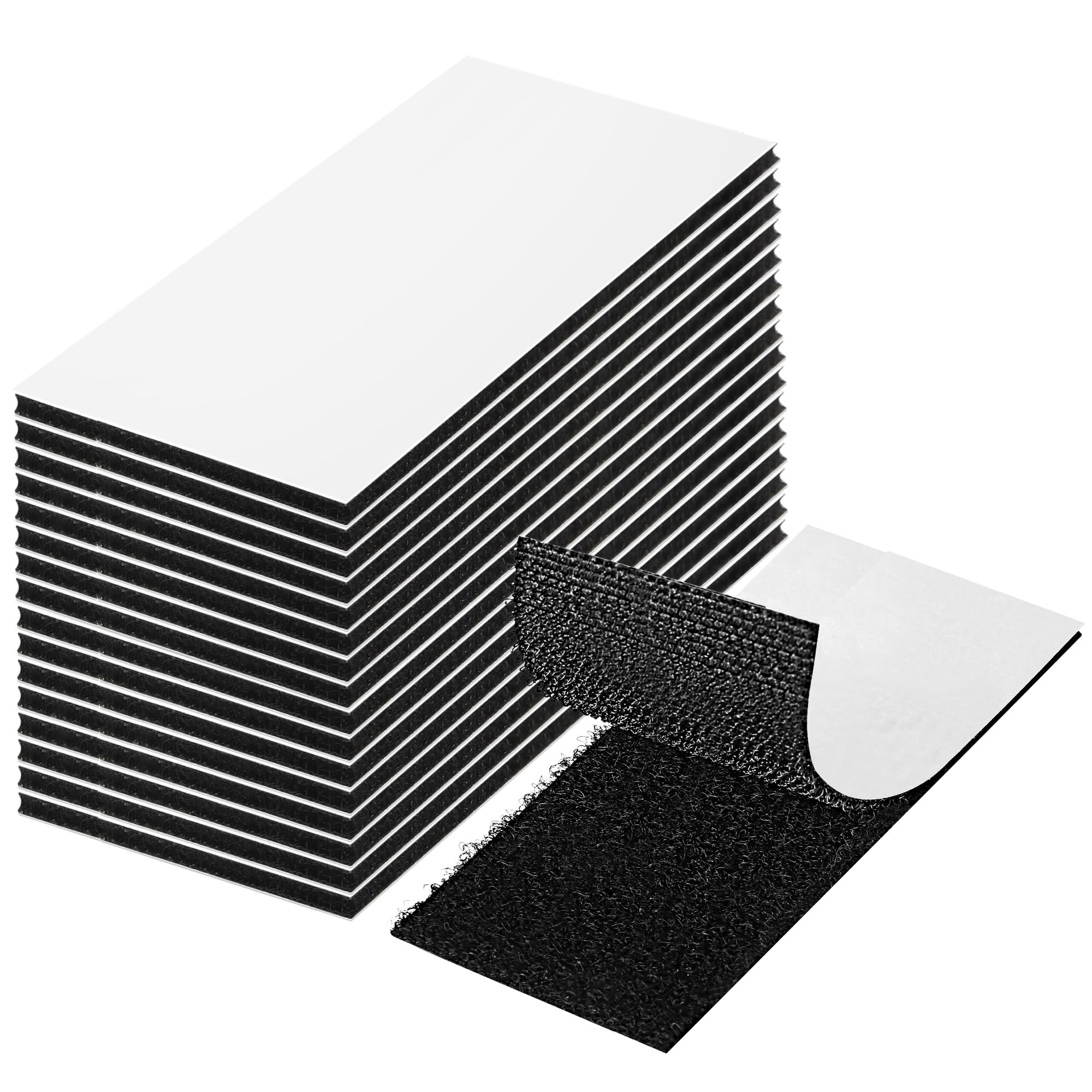 EOTW Klettband Selbstklebend Extra Stark, Doppelseitiges Klettverschluss Selbstklebend Schwarz für Wände/Boden/Tür/Gläser/Metalle