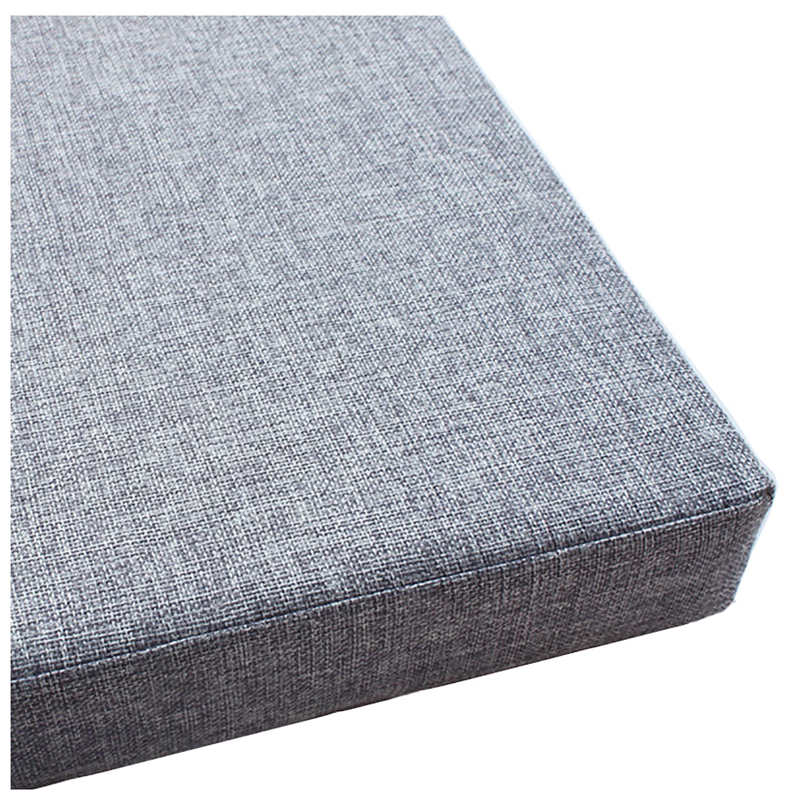 Coussin de banc de 100 x 35 cm haut de gamme en coloris gris bleu élégant