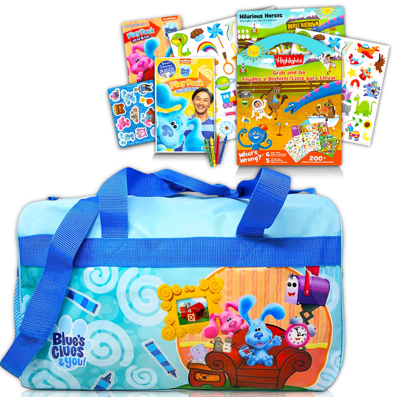 Buy Blue's Clues Duffle Bag Set For Boys, Kids 3 Pc Bundle With Blue