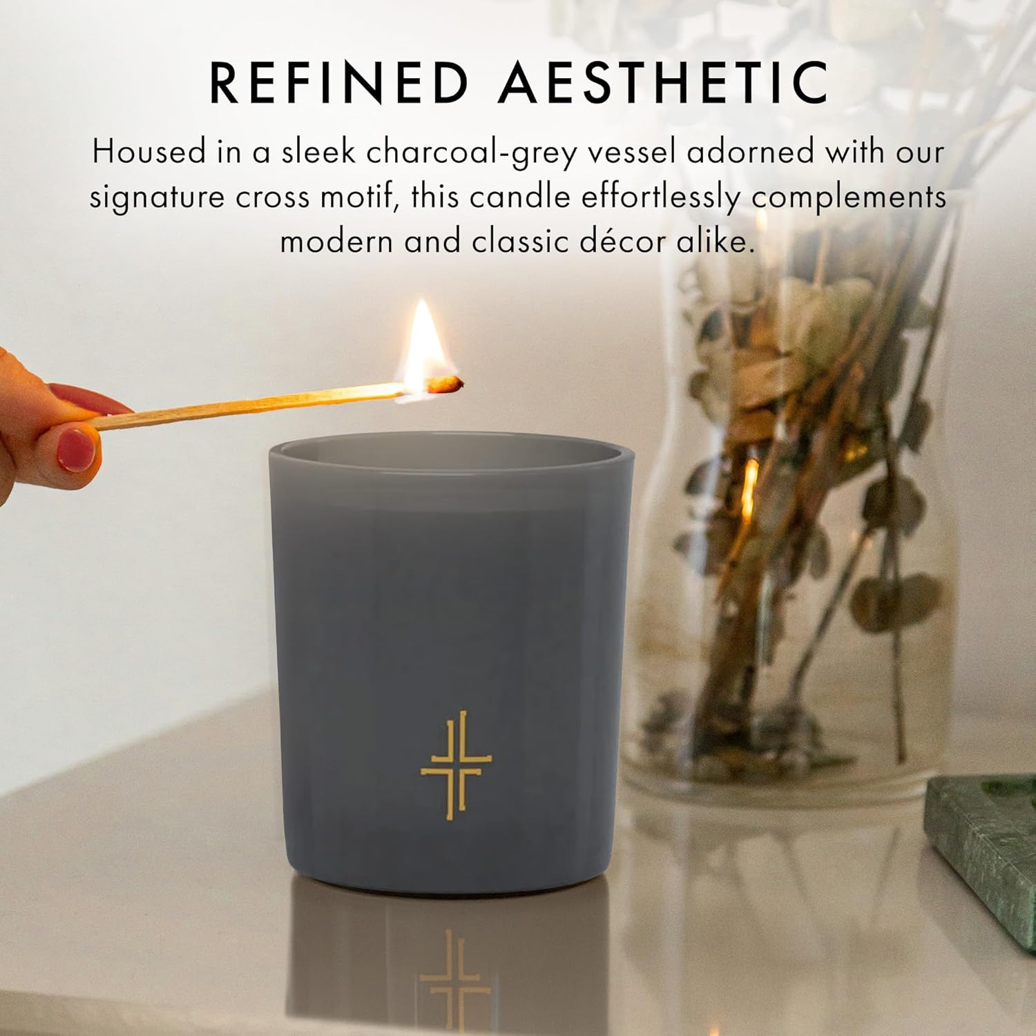 SAINT X Ali Landry Sacrament Scented Candle - Oud, Jasmine, & Vanilla Soy Coconut Aromatherapy Candle - Long-Lasting 80-Hour Burn Time - Decorative, Relaxing, Fragrant Home Decor & Gift - Image 4