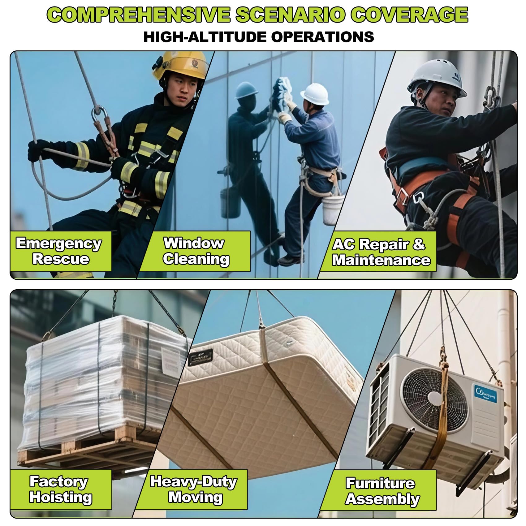 800w,Polipasto eléctrico de 300 kg, 20 m, Motor silencioso sin escobillas, Ligero, con Control Remoto de 150 m, elevación rápida y Estable de 14 m/min