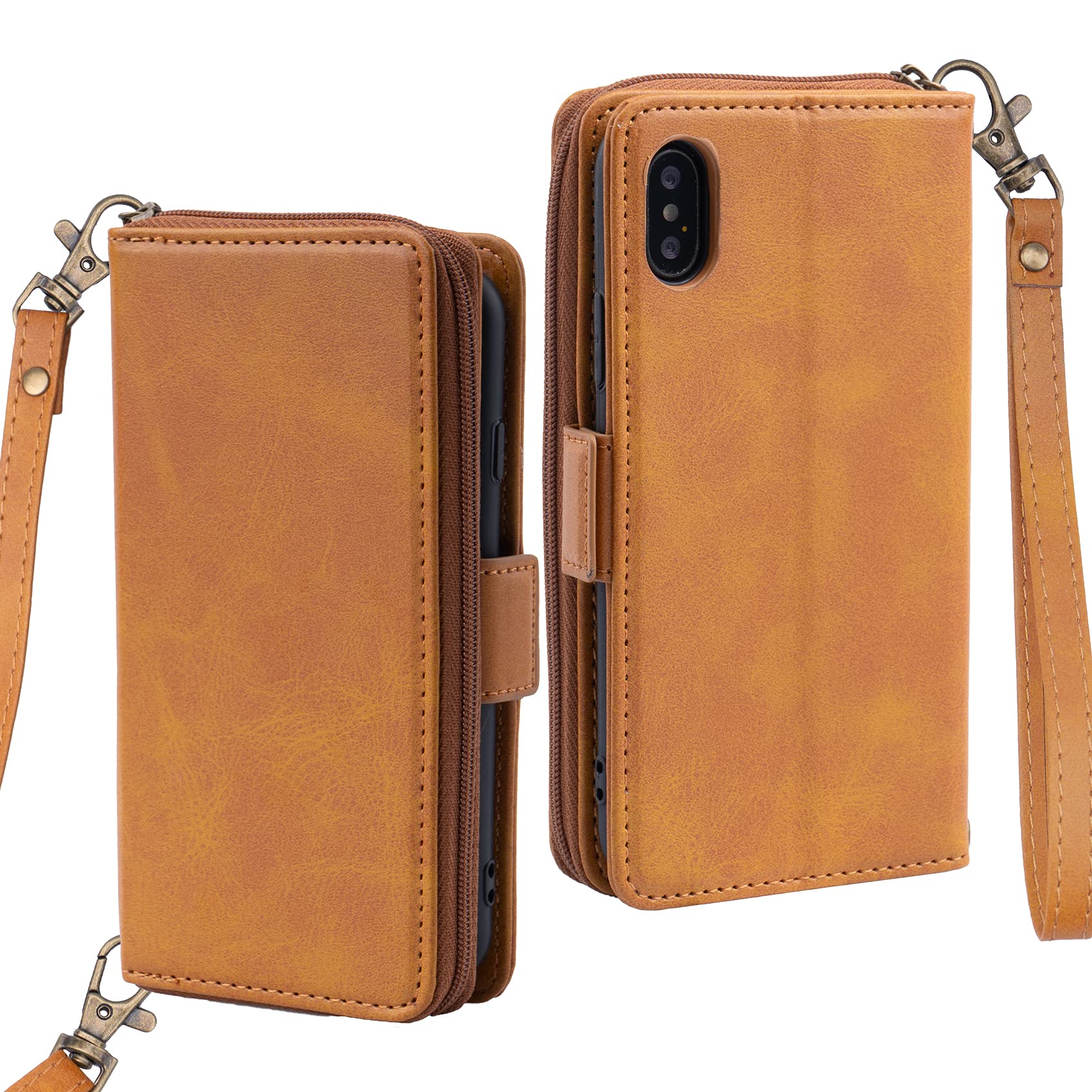 Amazon.co.jp: iPhone X ケース 手帳型 多財布デザイン iPhone XS 