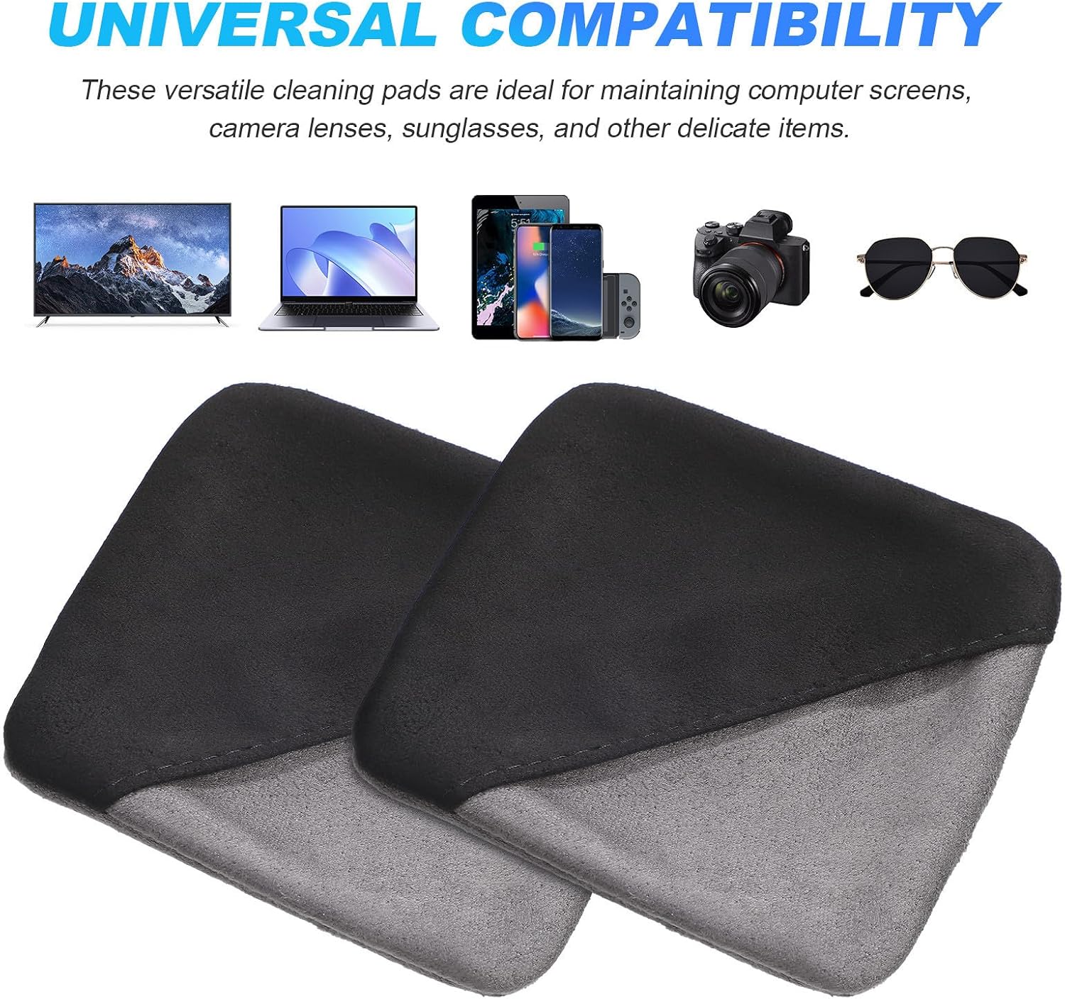 2pcs Screen Cleaning Cloth Pads Synthetic Fiber Washable image 3