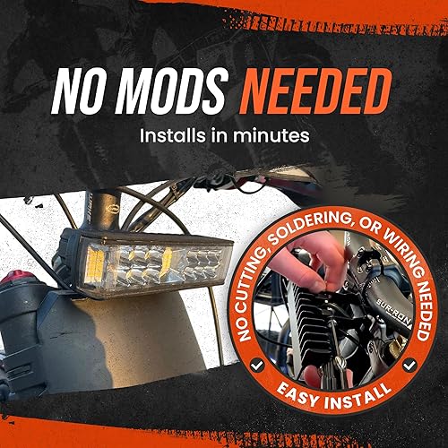 Miniatura 4 de GritShift Surron Kit de faros delanteros  Kit combinado de luz blanca transparente de 6000 K  Kit de luz de bicicleta eléctrica para Sur-Ron, Segway