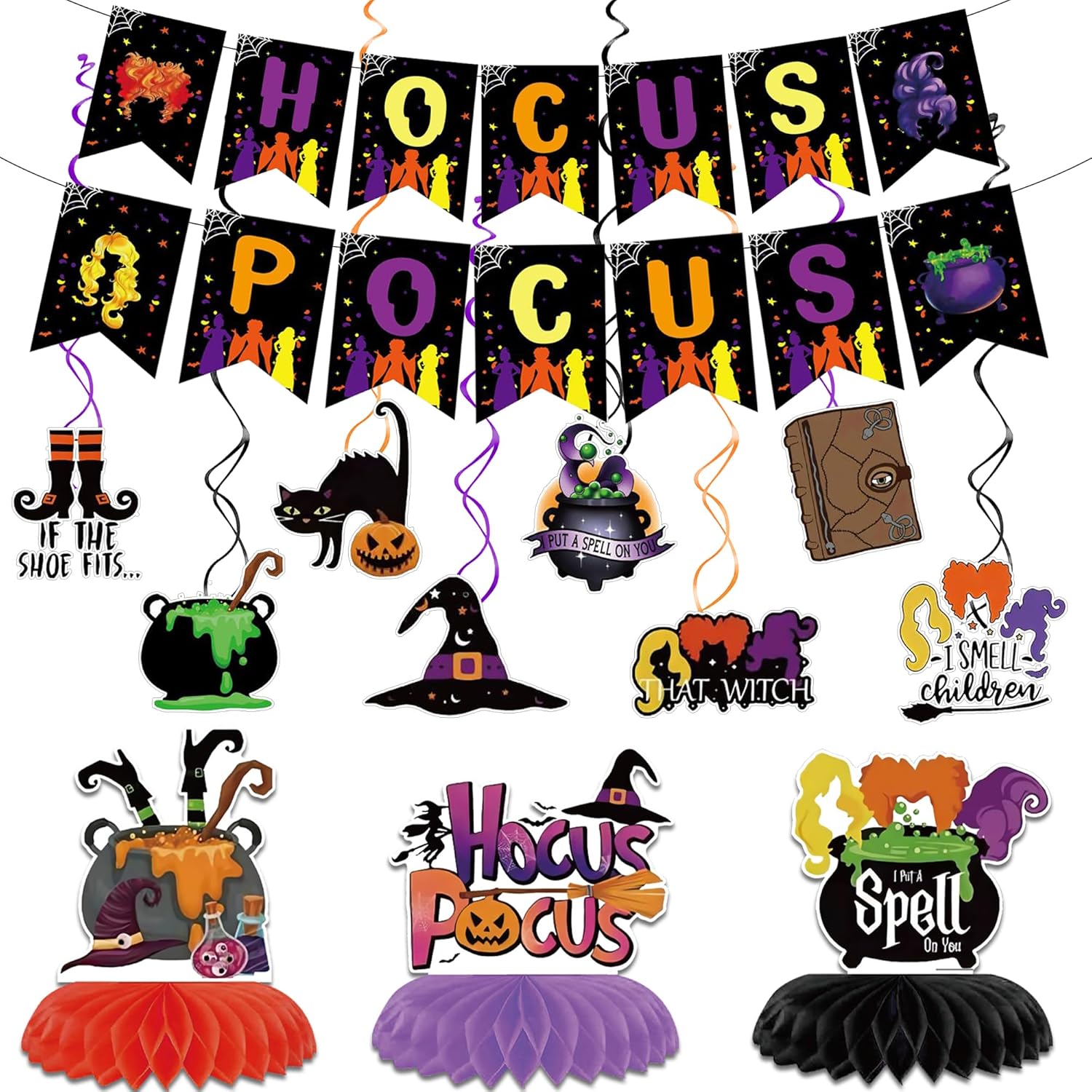 Hocus Pocus Party Decorations, Hocus Pocus Banner,Hanging