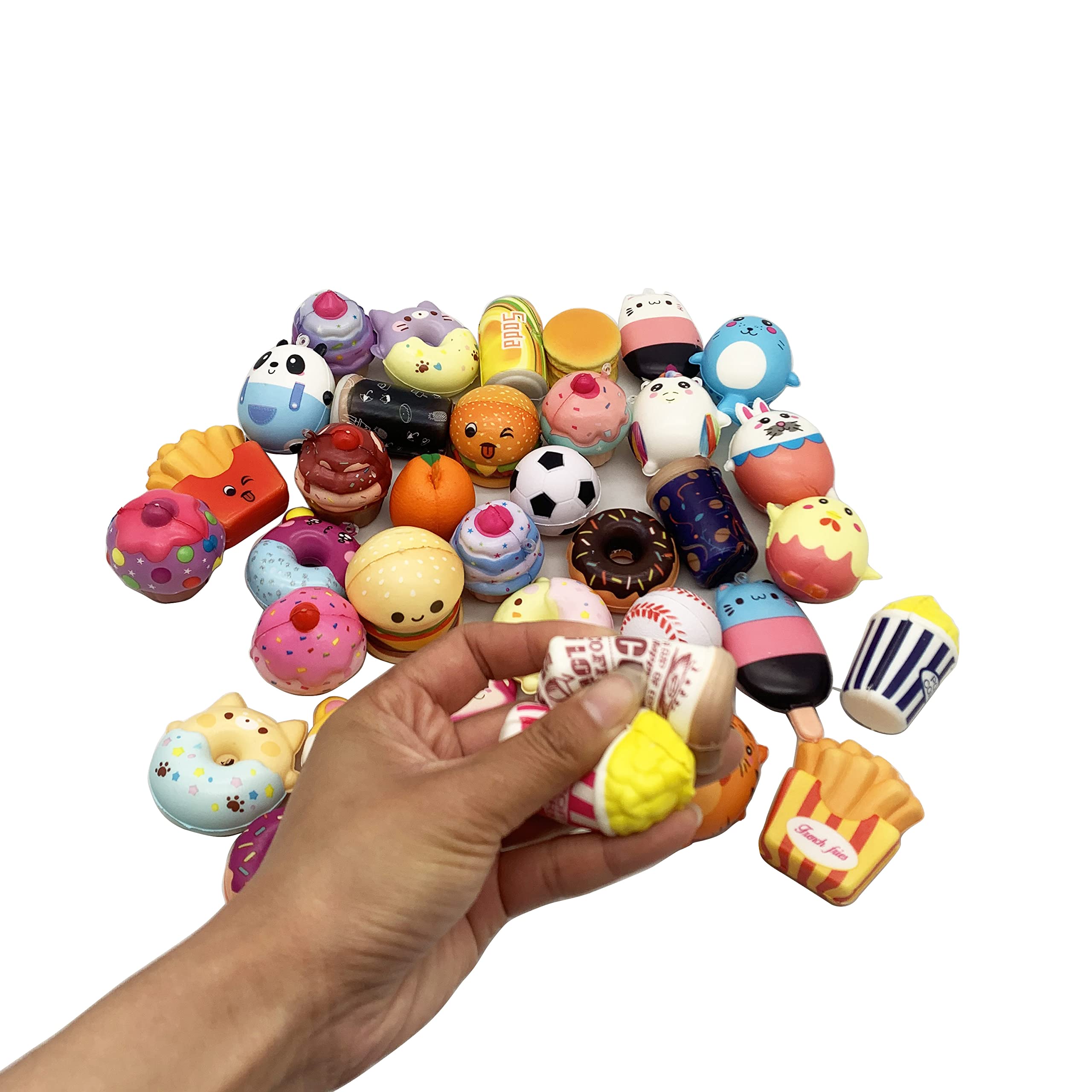 30 Random Squishy Antistress Kawaii Scuisci Piccoli Spremere Giocattolo Squisci Stress Relief Anti Originali Animales 30 Assortiti Slow Rising Gadgets ball