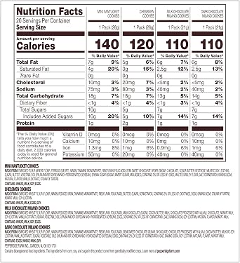 Pepperidge Farm Cookies Snack Packs - Pack of 20