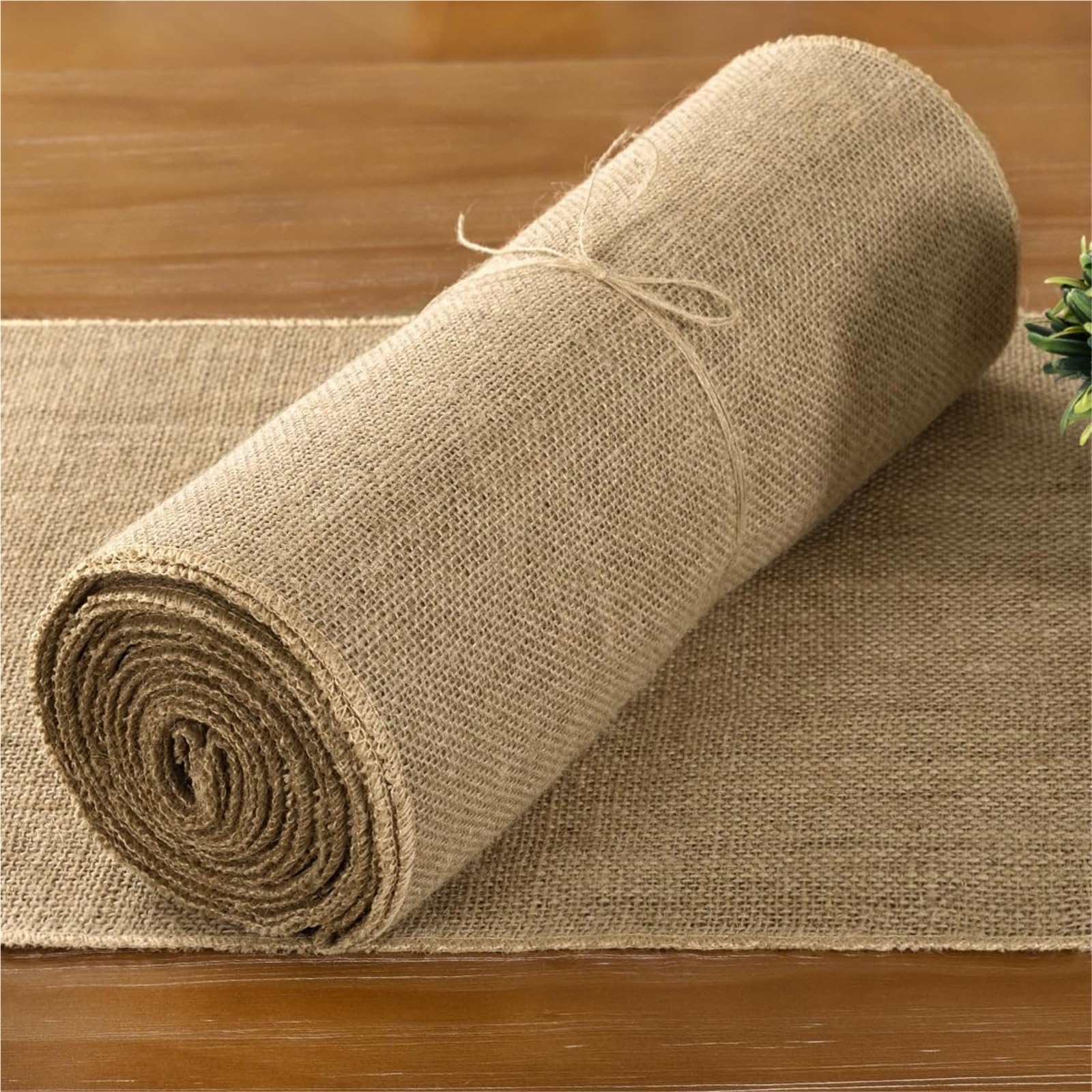 Chemin de Table en Toile Jute Naturelle, écharpes Chaise Tissu Ferme pour Mariages(30x300cm,Style B)