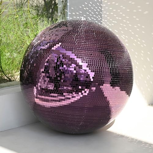 Vista 25 de Yescom Espejo grande de bola de discoteca de 16 pulgadas, decoración de cristal colgante grande para decoración de fiesta de los años 70 y 80
