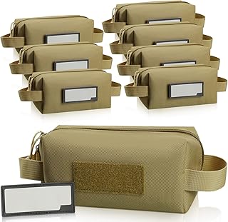 Tatuo 8 Pieces Tactical Ammo Pouch with 16 Writable ID Patches Firearm Ammunition Carrier Bag Range Bags for Model Handguns and Ammo Rifle Pistol Magazine Shooting Hunting Storage Supplies - Tatuo