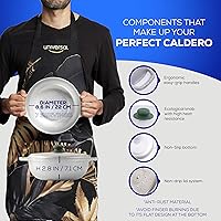 Vista 3 de Universal (Tamaño Pequeño) Caldero 7 Tazas - 2.4 QT / 2.3 L, Olla de Aluminio Inoxidable, Distribución de Calor Uniforme y Cocina Rápida, Olla