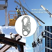 Vista 6 de Fusion Climb Maxi-2 Gancho de acero al carbono de alta resistencia forjado a presión, oro, universal (FP-6013-5-HS-GLD)