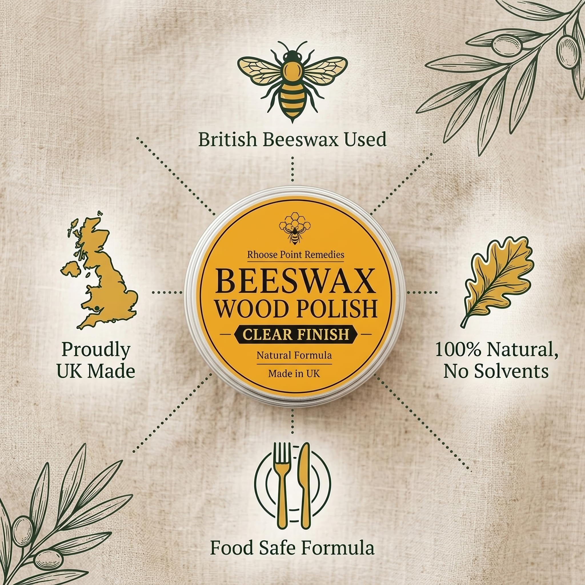 Cera de abeja para madera (natural), 200 ml, cera natural para madera, mejora la belleza natural de todo tipo de madera, limpia, sella y protege para un acabado perfecto