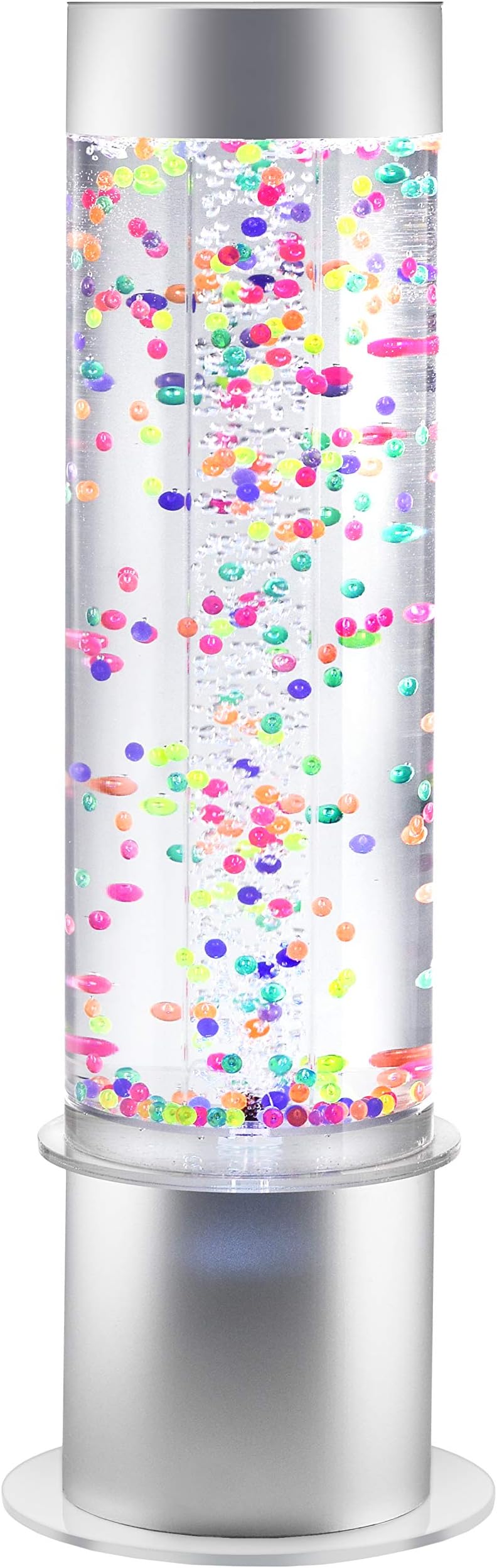 Playlearn Bubble Tube Tank Vortex Tower with Remote Control, Night Mood Light Aquarium, for Kids Bedroom, Sensory Room, Waiting Room, LED Lights. (2' Bead Column)