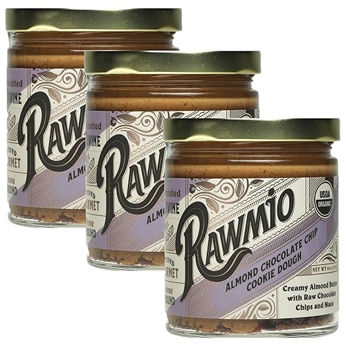 Miniatura 9 de Rawmio Masa de galletas con chispas de chocolate y almendras, 6 onzas, paquete de 2, 6 porciones por frasco, cruda, orgánica, vegana, sin gluten