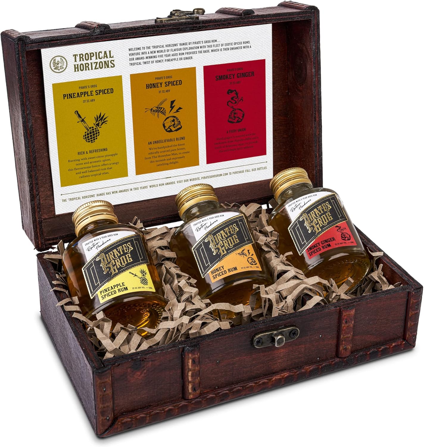 Spiced Miniatures Gift Set of 3 Rums by Pirate's Grog Premium Blend