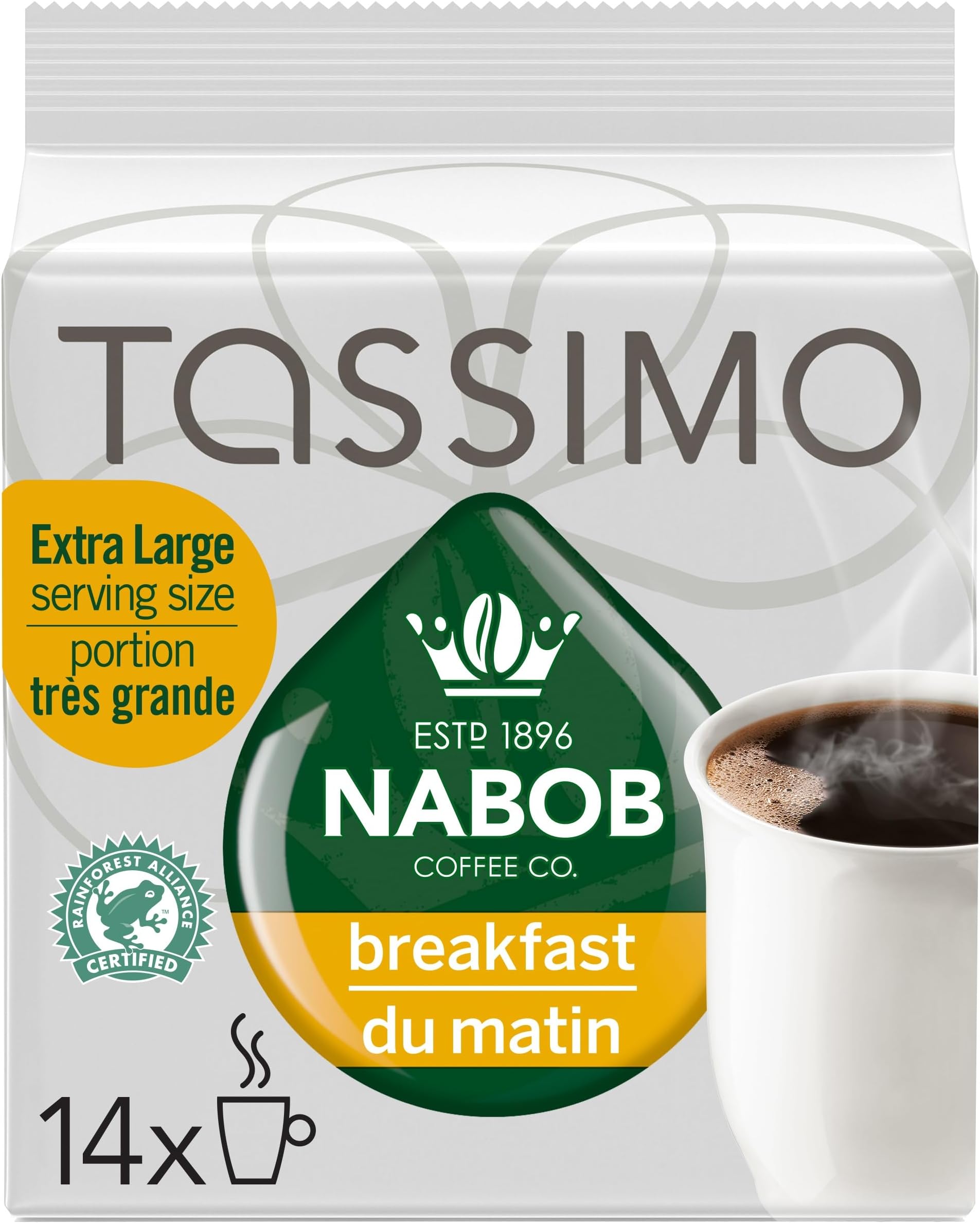 Nabob 14 T Discs - Breakfast Blend - extra large size (123g / 130ml)