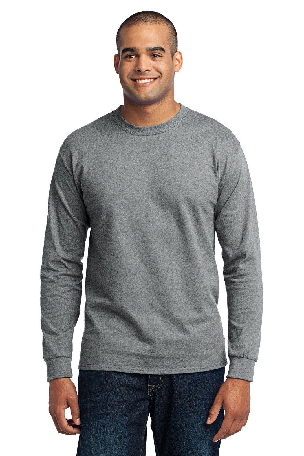 Port & Company Men's Tall Long Sleeve 50/50 Cotton/Poly T Shirt