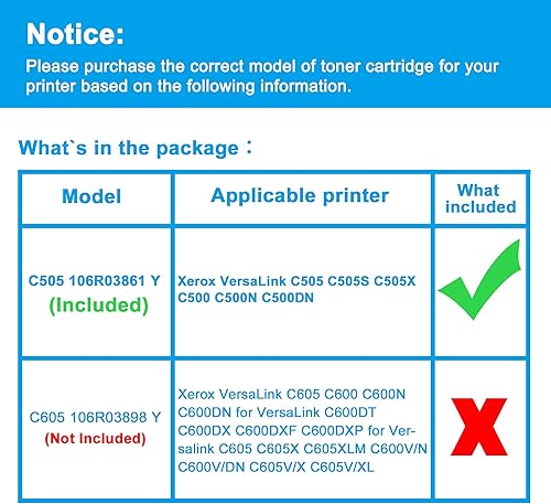 Miniatura 2 de LCL Cartucho de tóner remanufacturado de repuesto para Xerox VersaLink C505 C505S C505X C500 C500N C500DN 106R03861 C505 C505S C505X C500 C500N