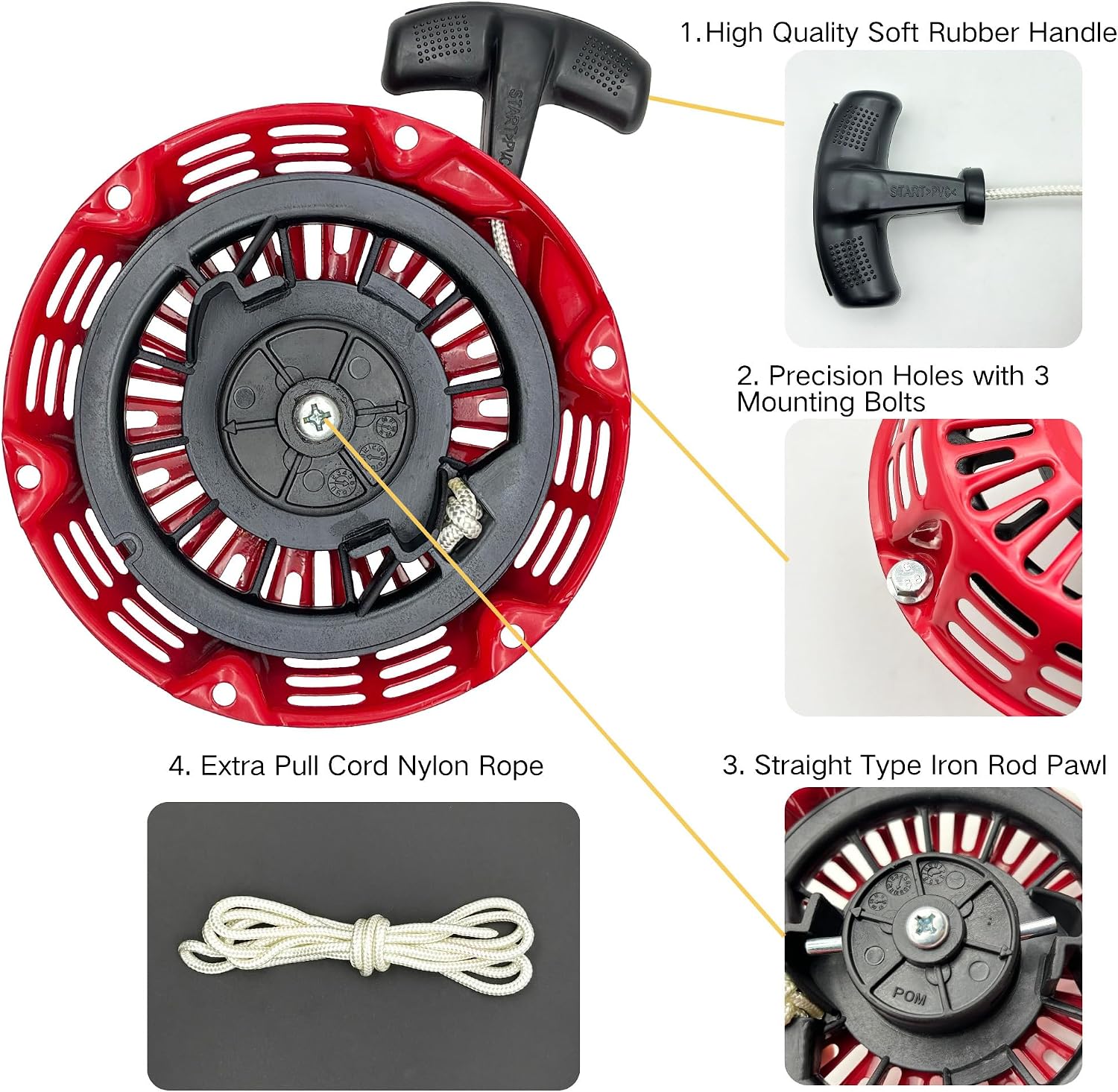 GX160 Pull Start Assembly for Honda GX120 GX200 GX140 with Starter Rope
