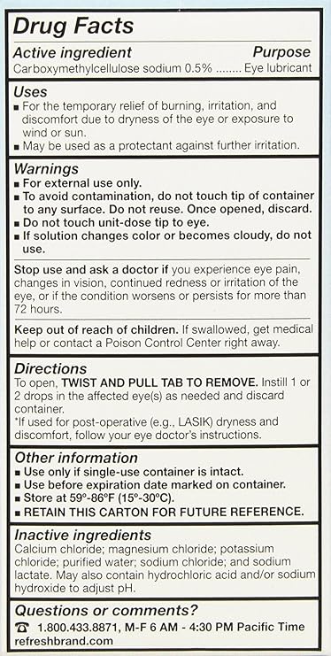 Allergan 100 Vials - Allergan Refresh Plus Lubricant Eye Drops Single-Use Vials - 100 Ct.
