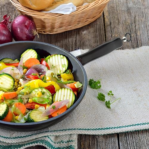 Miniatura 6 de Zerodeko Utensilios de cocina de madera, mango de sartén de madera, 2 piezas, mango de wok, accesorios para wok, hierro de café, mango de madera