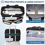 RAINSMORE Porte-documents pour ordinateur portable 15.6 17.3 Inch, Sac de Messagerie pour hommes, Sac portable imperméable pour bureau, Collège