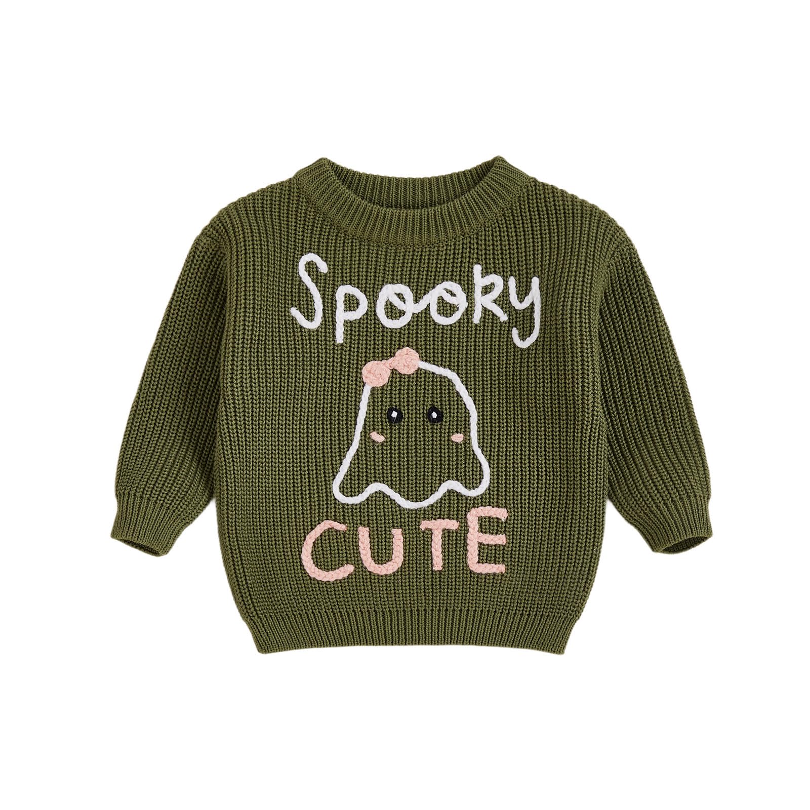 LSFYSZD Toddler Baby Girls Boys Halloween Pumpkin Sweaters Long Sleeve Crew Neck Winter Warm Knitwear Pullover Jumpers Top — view 212