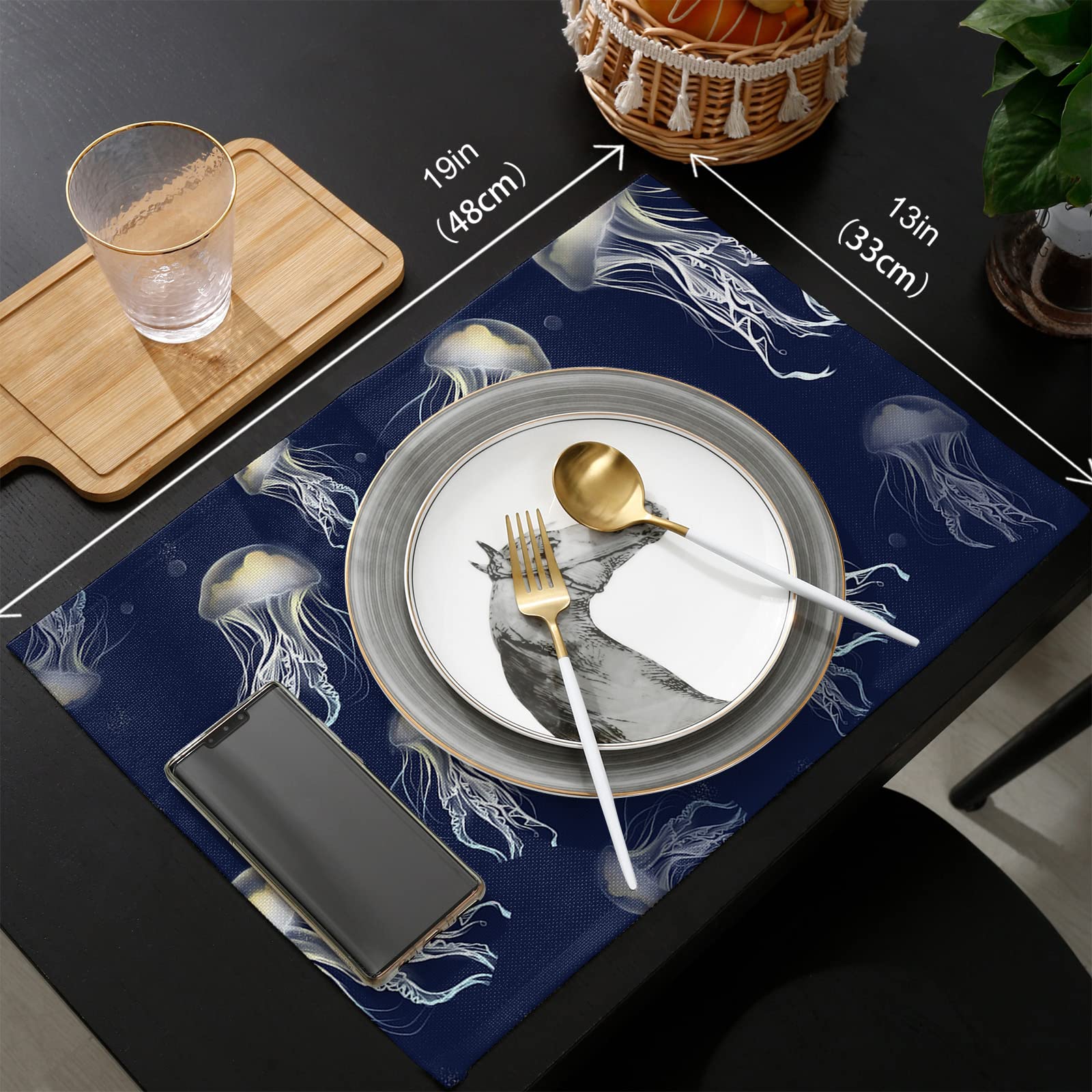 Amazon｜コットンリネン ランチョンマット 6 枚セット おしゃれ 北欧