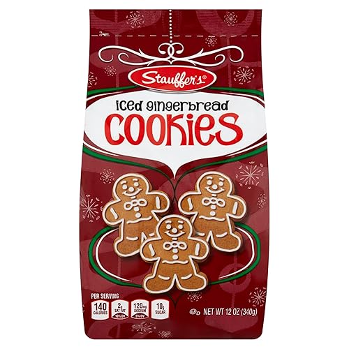 STAUFFERS Iced Gingerbread Cookies - 12oz Bag - Traditional Holiday