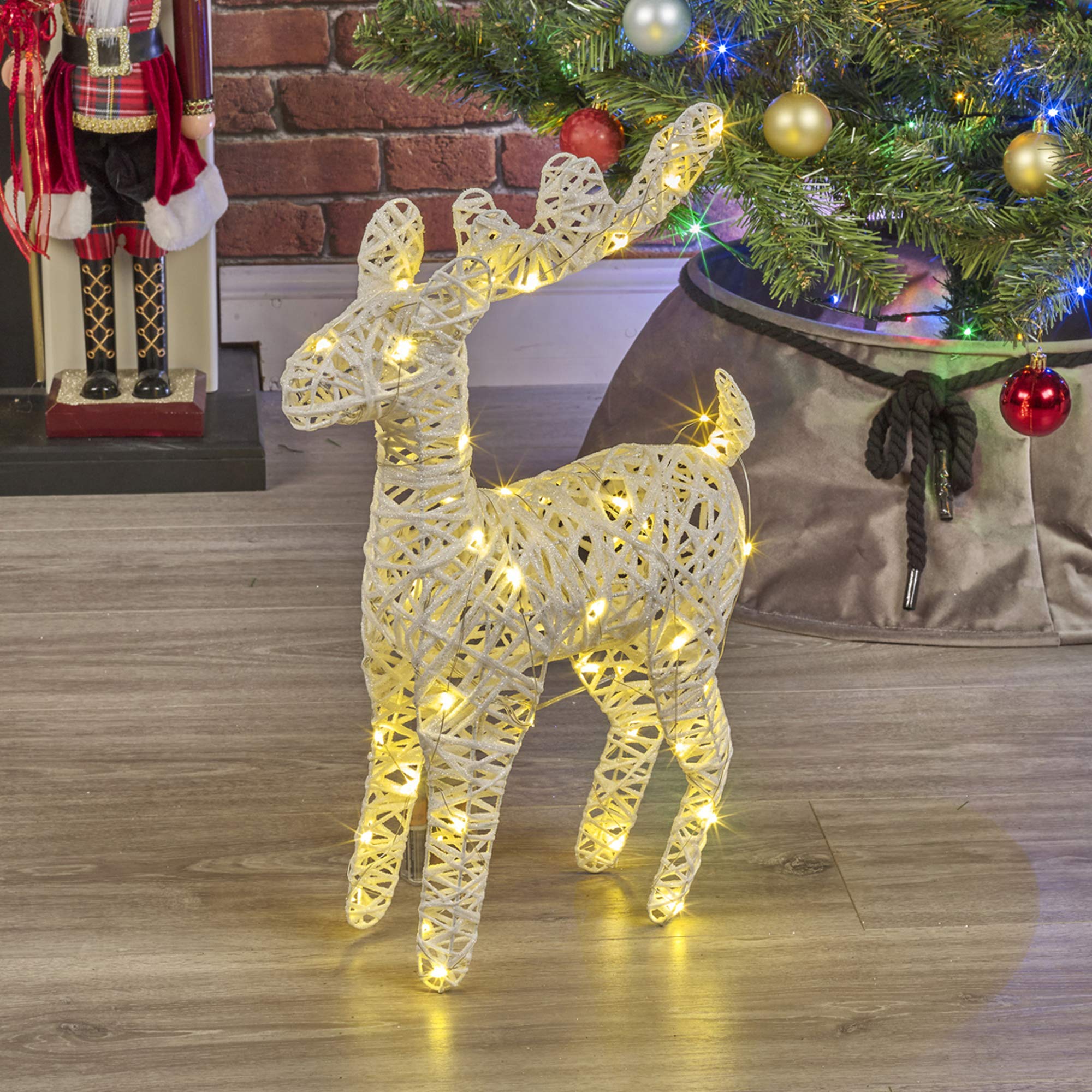 URBNLIVING Light Up LED Reindeer Stags, 45cm Illuminated Christmas ...