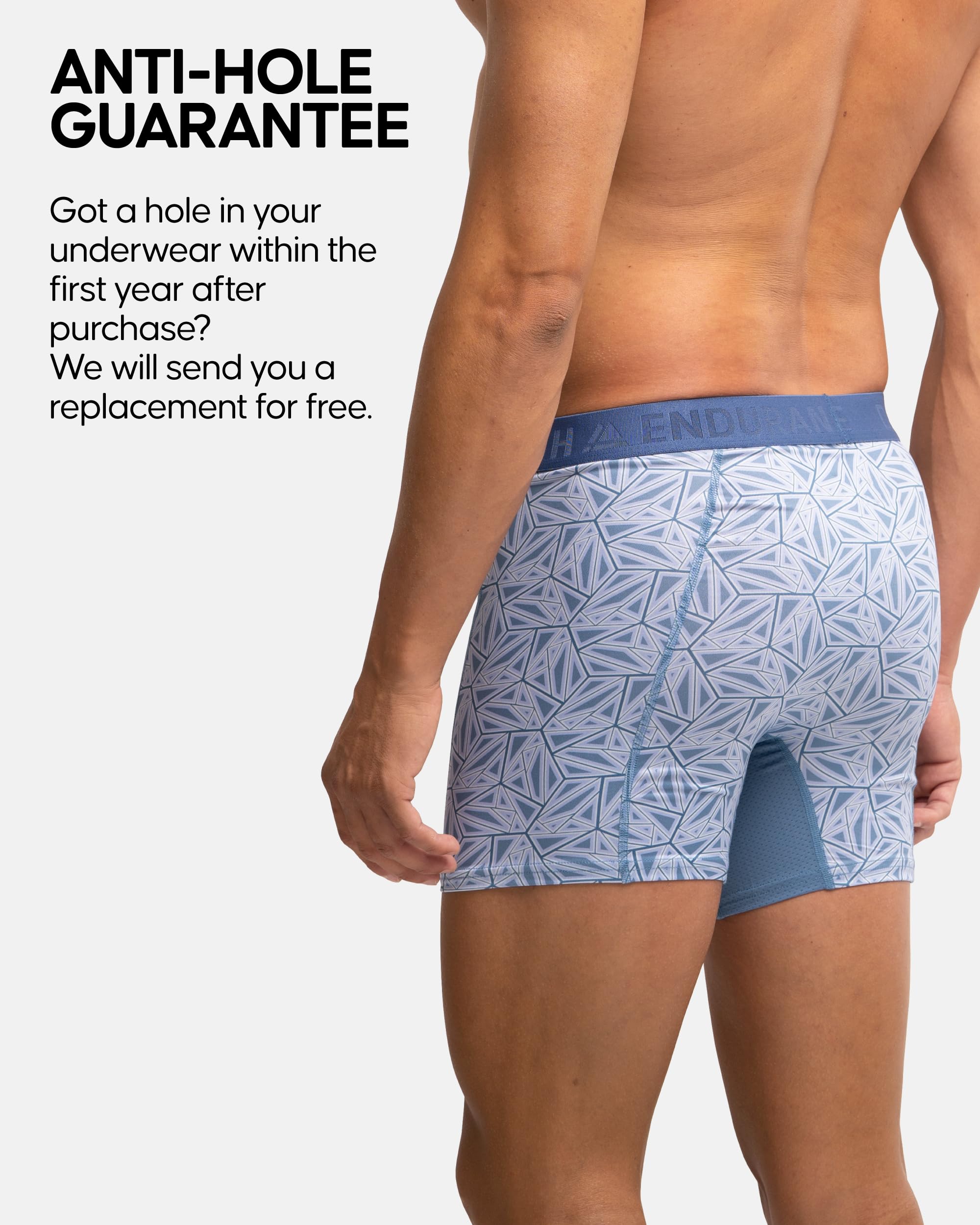 DANISH ENDURANCE Boxer Uomo Sportivi, Mutande Uomo Aderenti in Microfibra, Elasticizzati, Intimo per Sport, da Uomo, 3 Paia