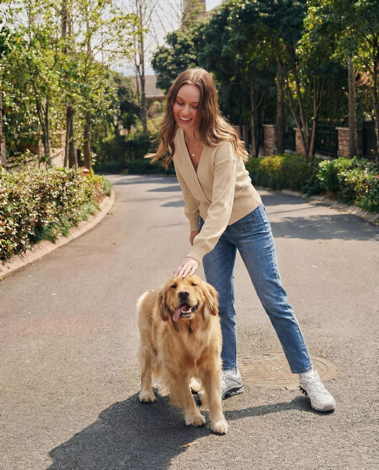 Gaharu Womens Open Front Cardigan Sweaters Long Sleeve Knitted Button Tops Casual V-Neck Peplum Outerwear for Women Trendy - Image 5