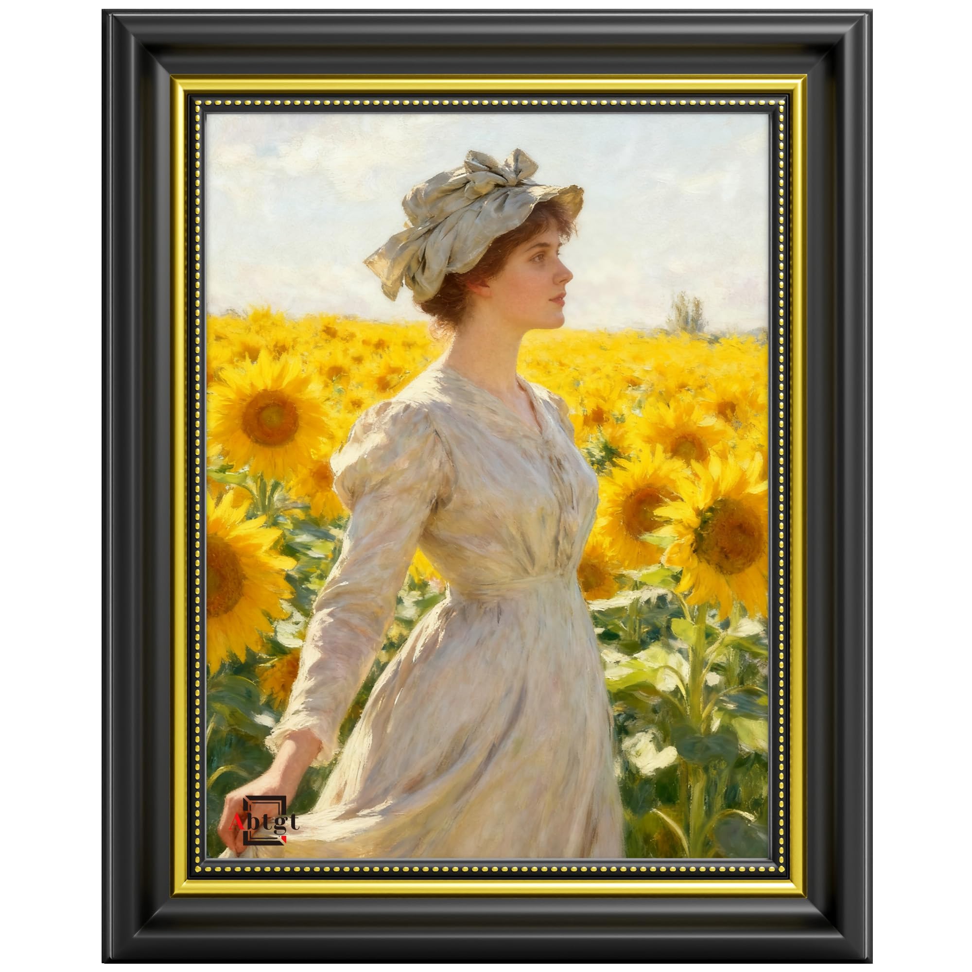 Abtgt Ornate Vintage Style 8.5x11 Picture Frame, Made of Tempered Real Glass for Tabletop or Wall Mount, 8.5 x 11 Frame for Home Decor, Black