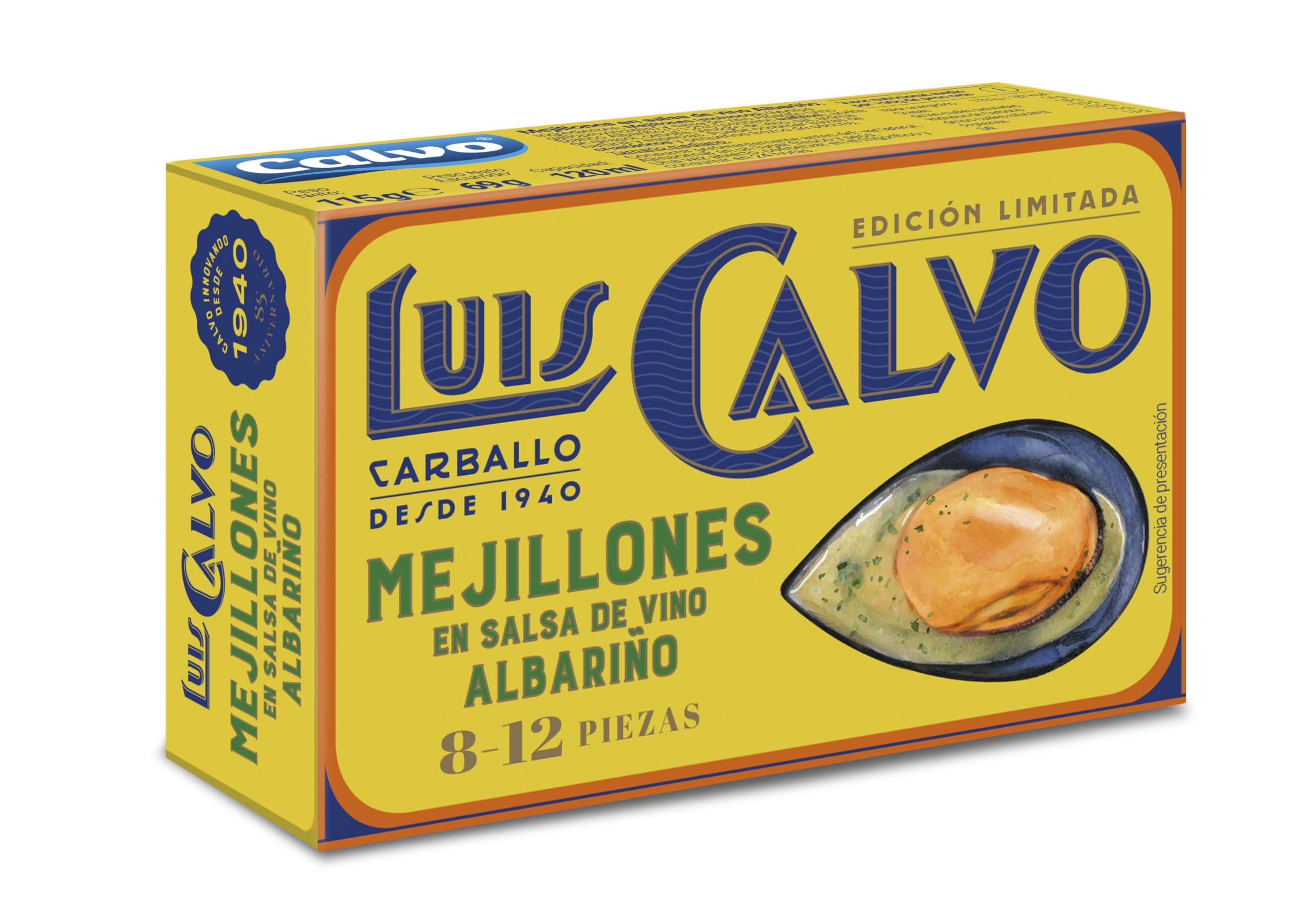 Luis Calvo Mejillones en salsa Albariño 8-12 piezas 125g