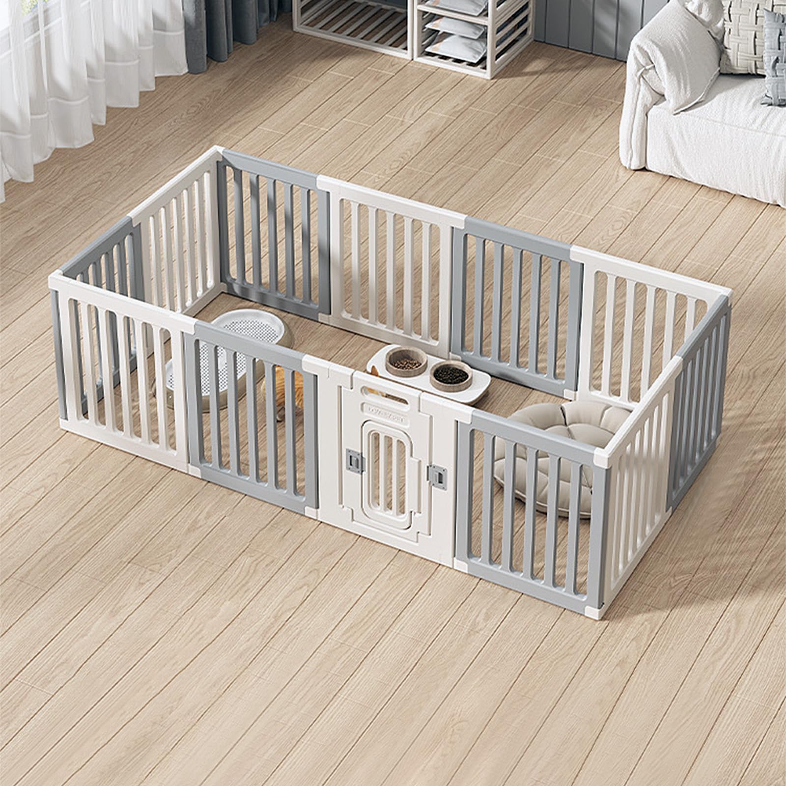犬用ペットサークル 中型犬用│高さ60cm Amazon | XUDREZ ペットサークル サークル 犬 室内 犬サークル 高さ60