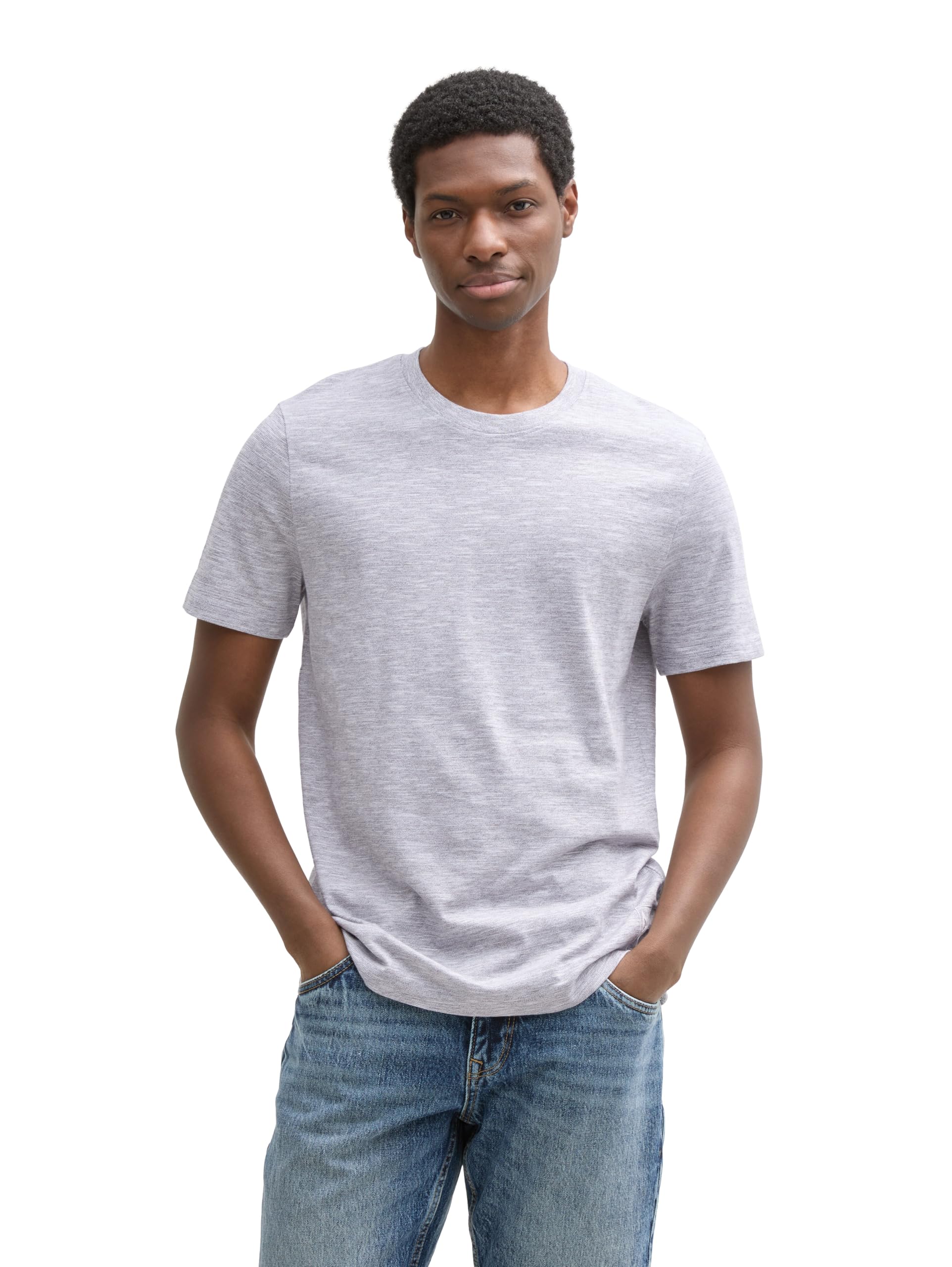 TOM TAILOR Denim Men's T-Shirt, 11587 - Pavement Grey, XXL