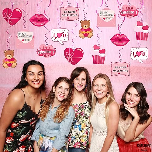 Miniatura 3 de KatchOn, Remolinos colgantes de San Valentín, grandes, paquete de 30, no se pueden hacer tú mismo, decoraciones colgantes de San Valentín,