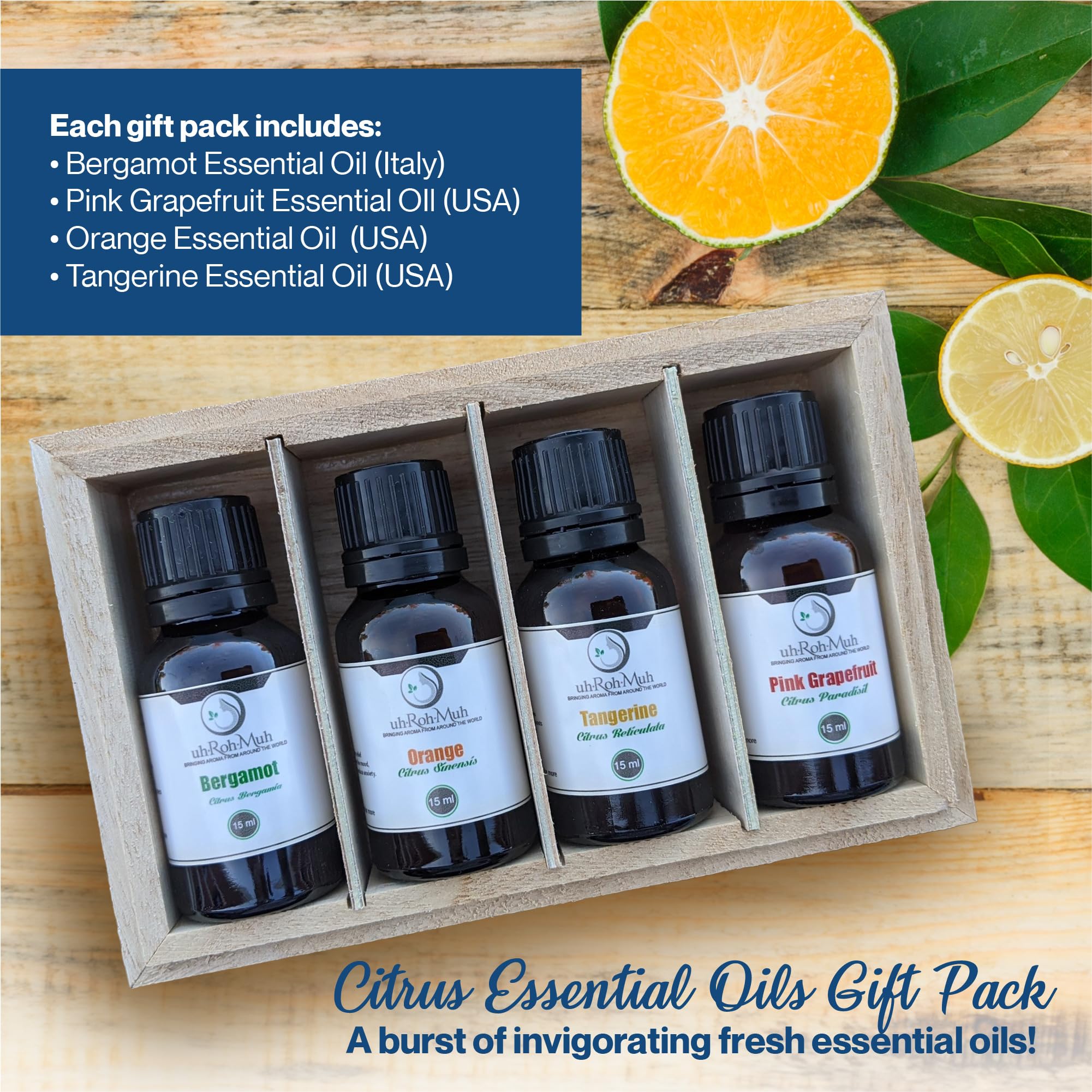 Amazon.com: uh*Roh*Muh Citrus Effect Essential Oil Gift Pack – 4