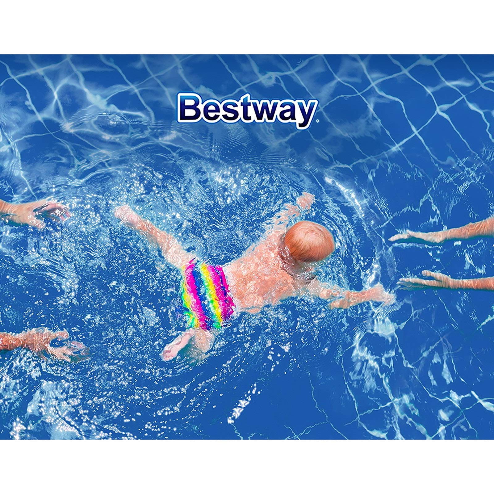 Bestway 54121 - Planschbecken 305x183x56cm Rectangular Fantasy Family Pool,