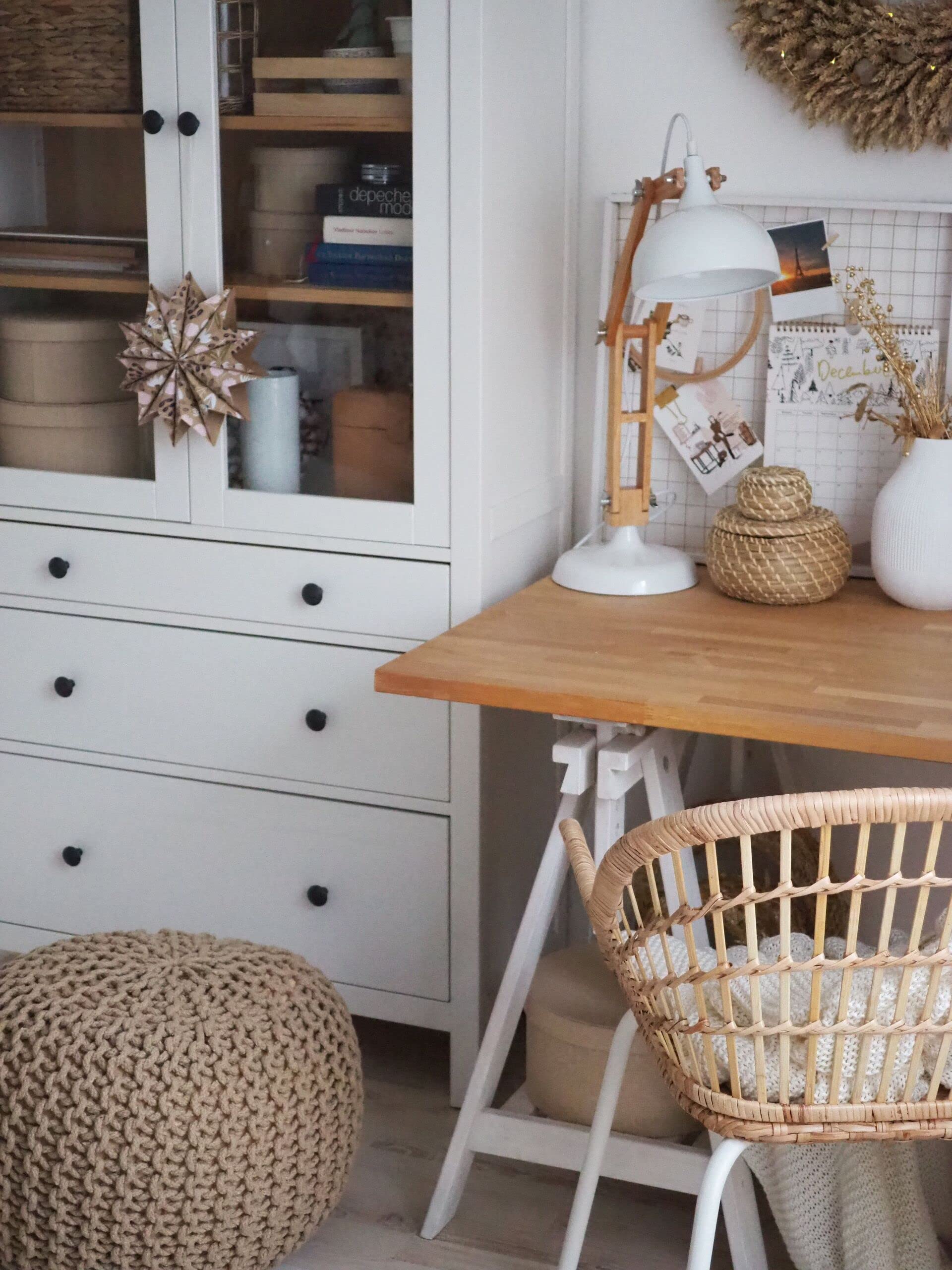 Beliani Pouf Rond en Coton Beige à Billes de Polystyrène Accessoire d'Intérieur Conrad