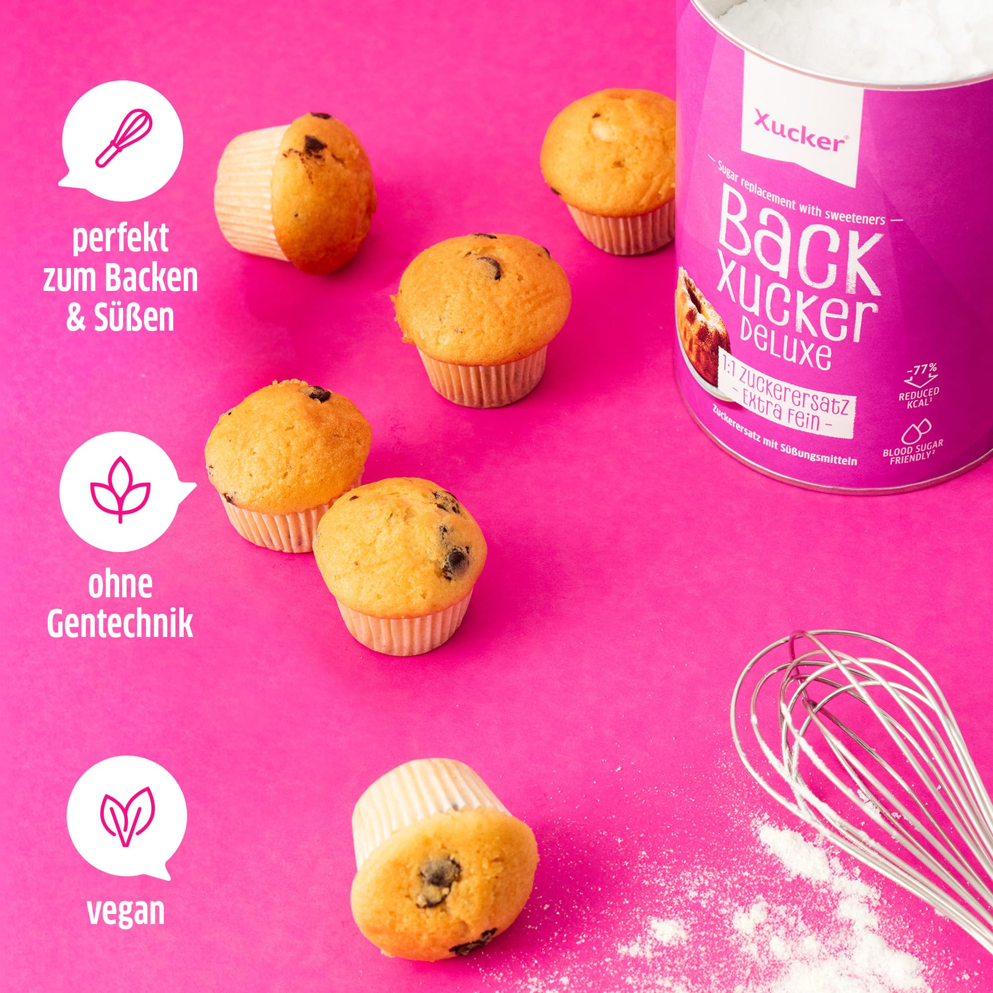 Xucker Backxucker 3,5kg Vorteilsbox - 1:1 Zuckerersatz zum Backen ohne Zucker | mit Erythrit, Xylit, Stevia & Inulin