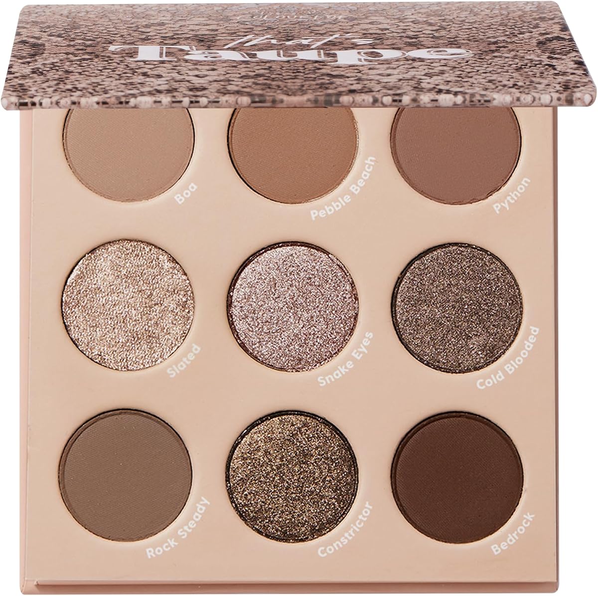 ColourPop That's Taupe Paleta de sombras de ojos - Paleta de sombras de tonos fríos con acabados metálicos y mate - Maquillaje de ojos de alto pigmento con una fórmula de larga duración (0.3 oz)
