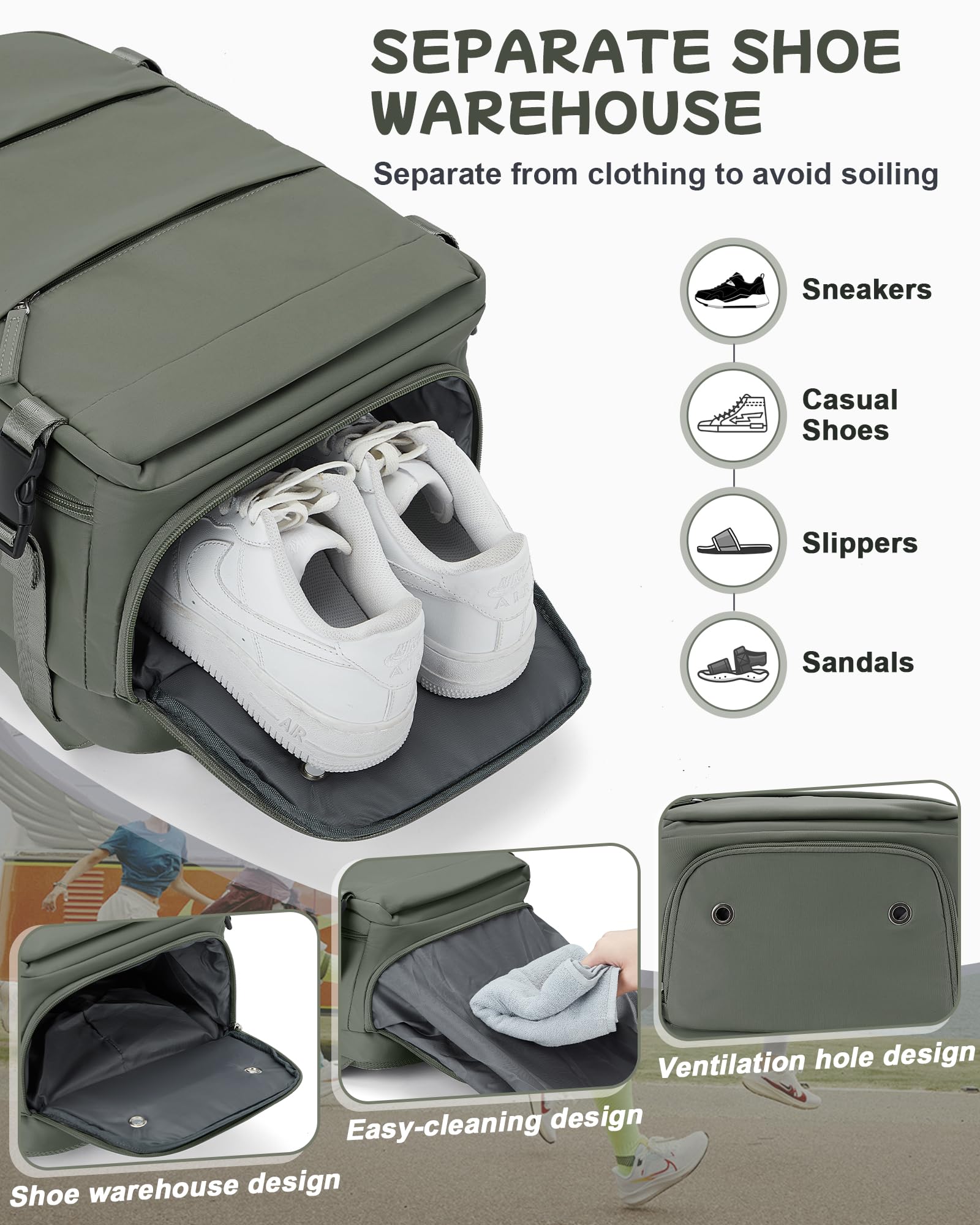 Sac à dos de voyage pour femme, sac à dos léger pour homme, randonnée, étanche, sac de gym