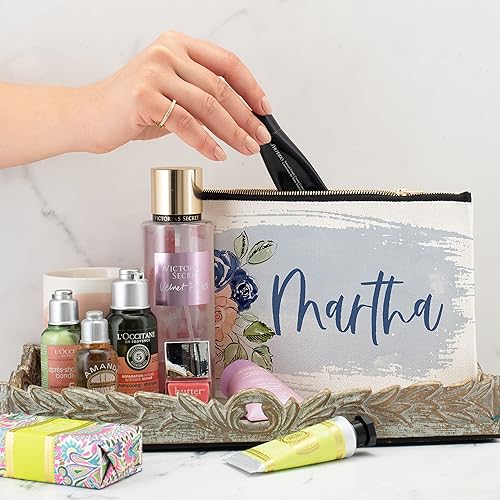 Miniatura 5 de Bolsas de maquillaje personalizadas para mujer, 9 colores, bolsa de cosméticos personalizada, set de regalo de propuesta Bridesmiad, Varios colores,