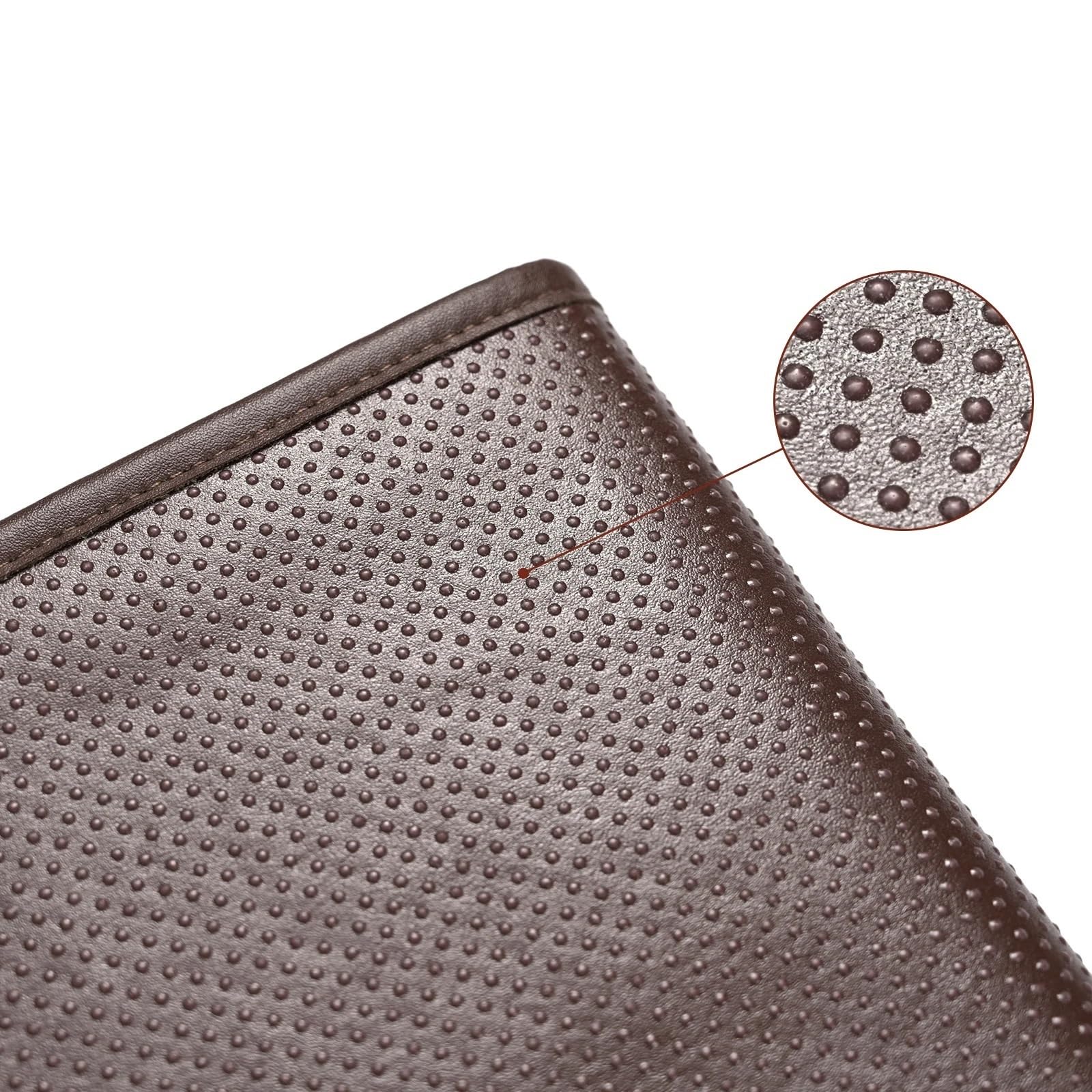 Organizador de reposabrazos sofá, Soporte Control Remoto for sillón reclinable, Organizador Cuero, Antideslizante para Sofá(Brown)