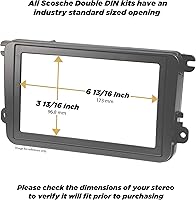 Vista 2 de Scosche KA2099DGB Compatible con Kia Sportage ISO 2011-15 Doble DIN y DIN+Pocket Dash Kit, Dk. Gris
