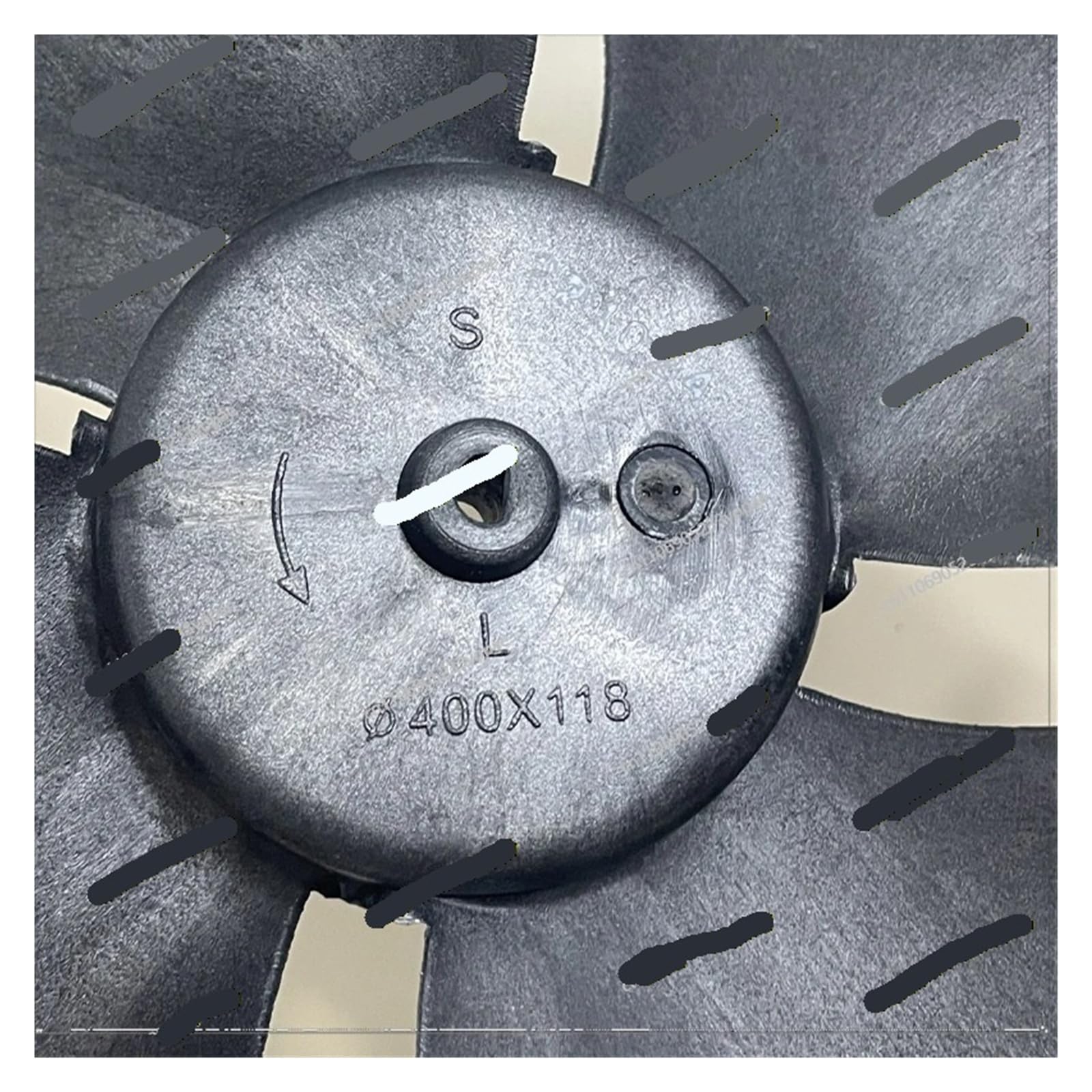 Aspa Del Ventilador Del Motor De Enfriamiento De La Unidad Exterior Del Aire Acondicionado 400 * 118 Aspa Del Ventilador De Flujo Axial Inverso