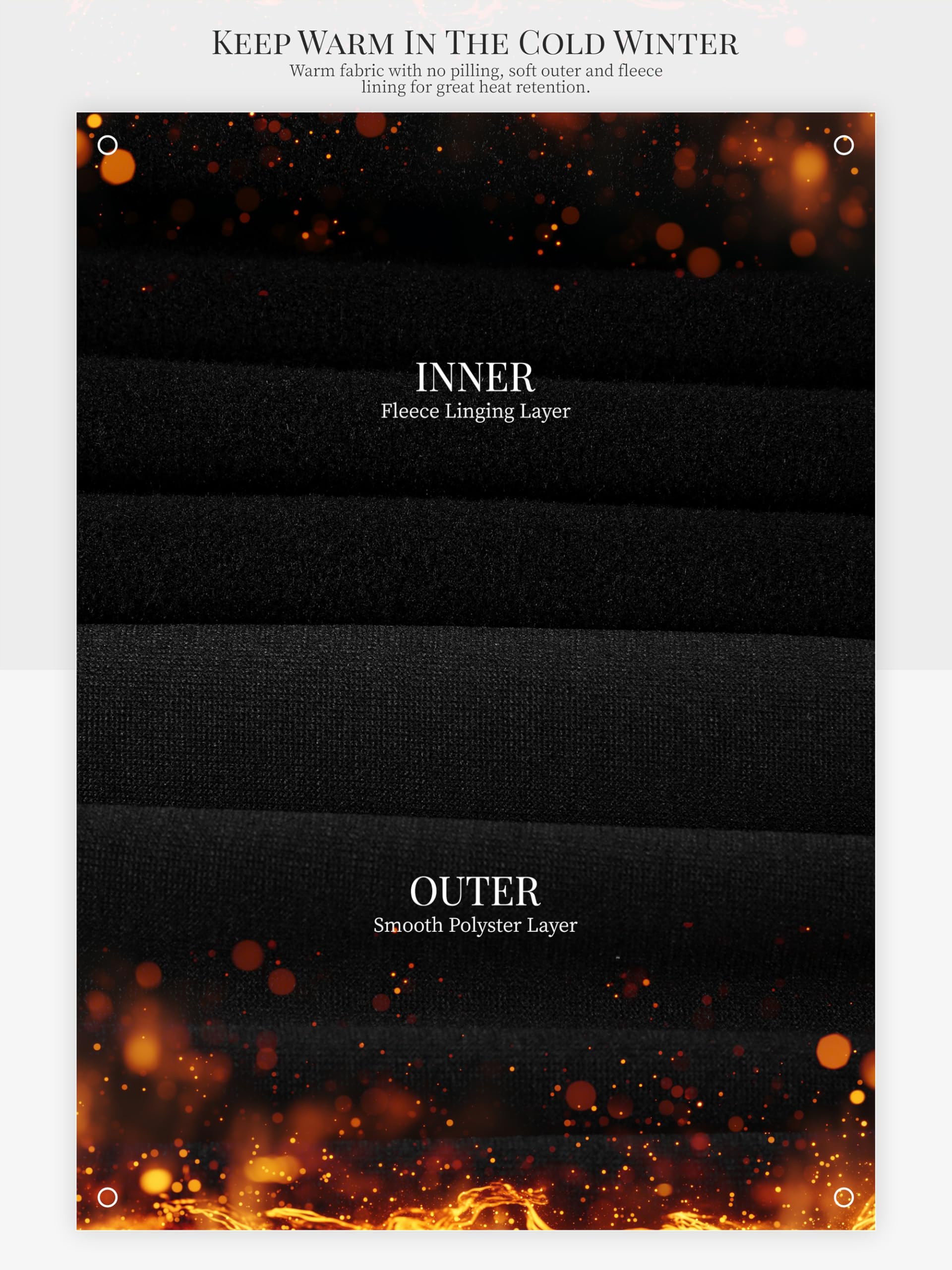 VZV 3 Set Thermal Underwear for Women, Long Sleeve Base Layer with Fleece Lined Women Thermals Top and Bottom Set