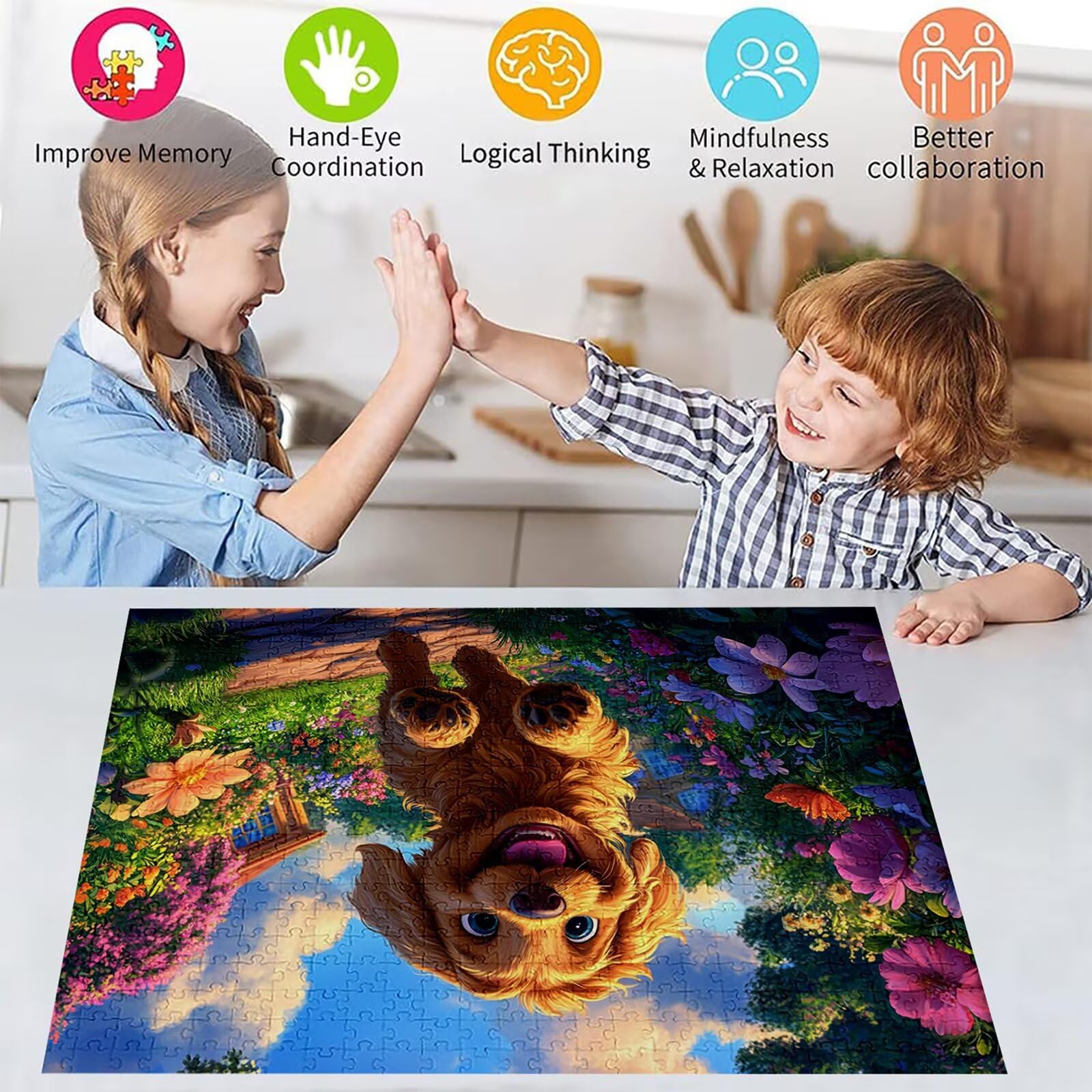 Puzzle 5000 elementów puzzle dla dorosłych kwiaty 156 x 105 cm unikalne rzemiosło klasyczne 3D drewniana układanka do rodzinnych gier aktywnych, układanka zrób to sam do dekoracji ścian domu, prezenty